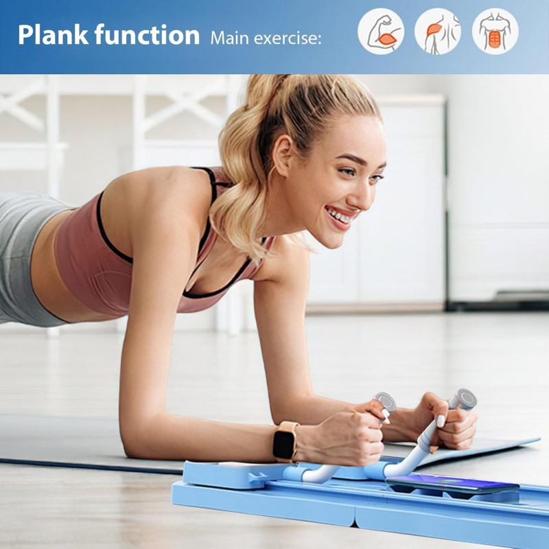 Kit Réformateur de Pilates Portable, Machine de Réformateur de Pilates, Support de Téléphone Intégré, Planche de Réformateur de