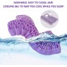 Oreiller Violet En Silicone,Cool Gel Stress Release Oreiller &Cerisier Motif De Fleur Coussin Lombaire Oreiller Confortable