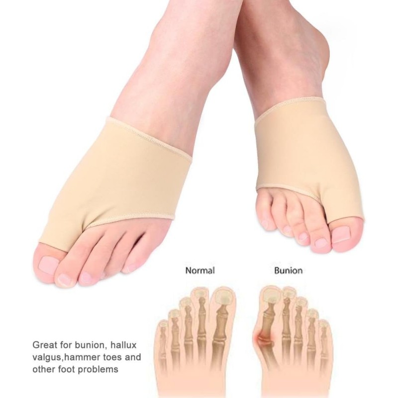 Hallux Valgus Correcteur Bandage Hallux Valgus Chaussettes Balle Bandage contre Marteau Orteil Douleur en Gel pour jour et nuit