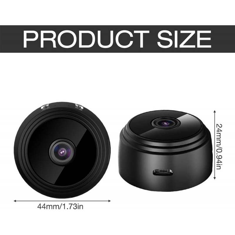 Mini caméra de sécurité magnétique, Mini caméra de sécurité magnétique sans Fil 1080p HD avec Vision Nocturne, utilisable à