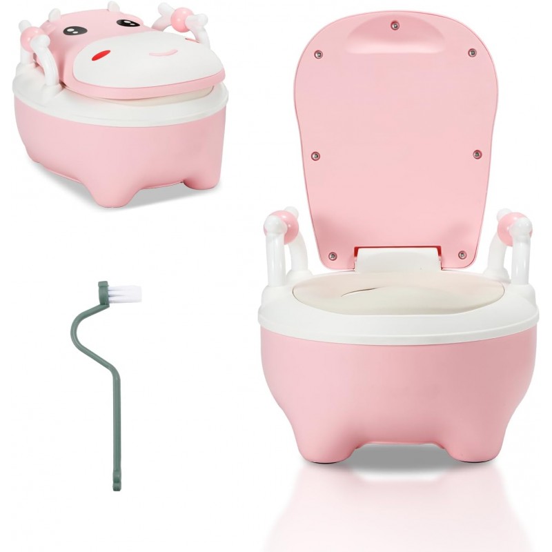 Ikodm Siège de toilette pour bébé, pot pour enfant, type de tiroir Baby Potty, entraîneur de toilette avec poignées, coussin en