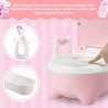 Ikodm Siège de toilette pour bébé, pot pour enfant, type de tiroir Baby Potty, entraîneur de toilette avec poignées, coussin en