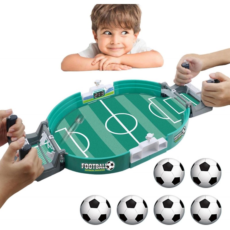 Uhngw Petit Jeu de Football à Main, Petit Jeu de Football sur Table,Jeux de Football pour - Ballon de Football de Table pour,