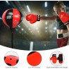 GYMAX Punching Ball pour Enfants 85-130cm Réglable en Hauteur, Sac de Frappe sur Pied avec Gants de Boxe & Pompe à Main