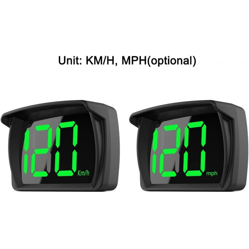 Shkalacar Compteur de vitesse intelligent GPS HUD,Voiture HUD Headup Display KM/H MPH avec LED Grand Affichage de Police pour