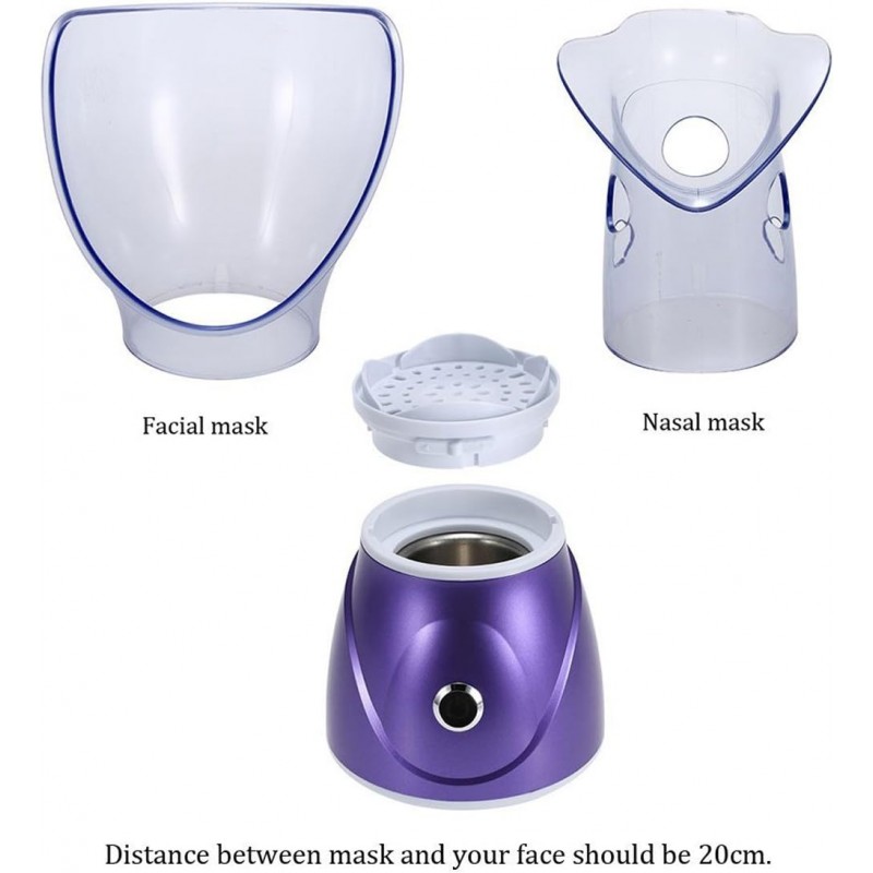 zstmei - Machine à vapeur faciale professionnelle, avec masque facial et nasal, fonction humidificateur et diffuseur