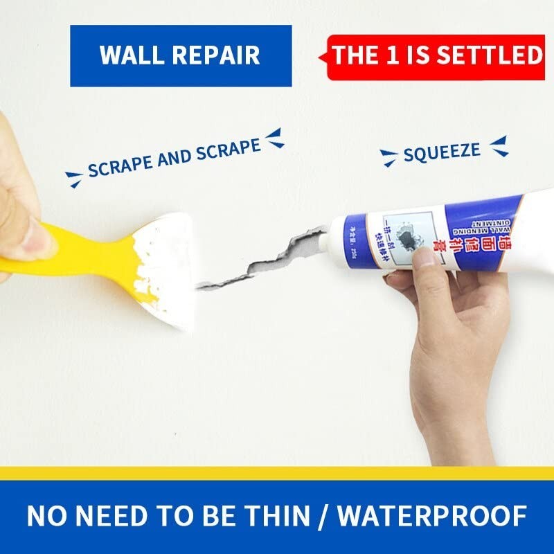 WunderVoX Pâte De Réparation Murale Imperméable Blanc Latex Peinture Réparation Mur Crack-X10