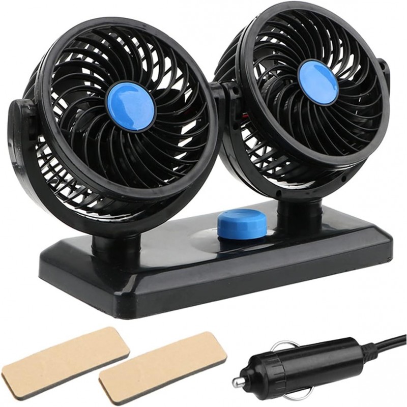 Ventilateur de voiture électrique EGLIRISH 12 V HX-T303 Refroidissement à 360 degrés Style de voiture à faible bruit