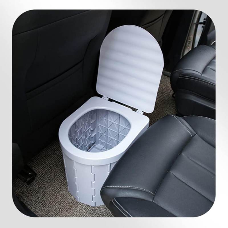 Hduacuge Toilettes Pliantes Portables avec Couvercle Commode de Voyage SièGe de Toilette pour Urinoir de Voiture pour Camping en