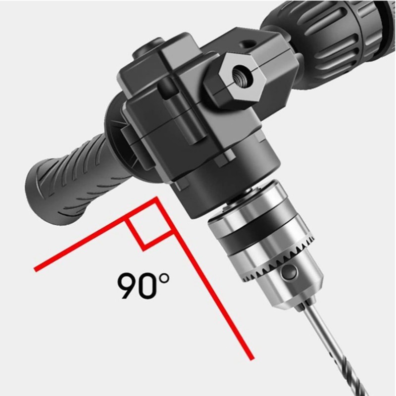 Perceuse à main électrique multifonctionnelle Perceuse à percussion 90 degrés Angle Tournage Tournevis électrique universel