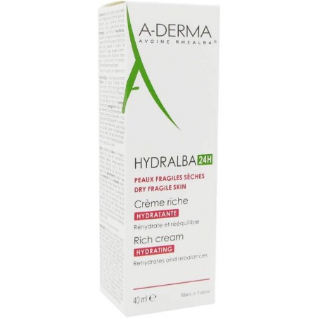 A-derma Hydralba Crème hydratante légère 40 ml