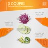 Coupe Légumes V3 (Set de Base) • Mandoline en V pour tranches en 3 épaisseurs • Mandoline Réglable pour Légumes & Fruits • Pieds