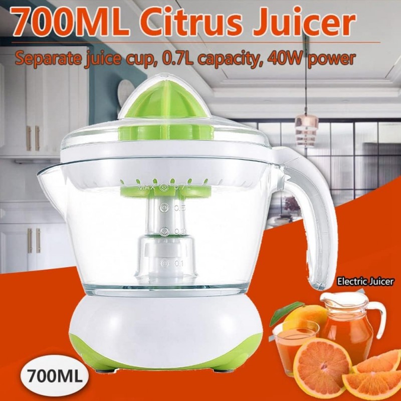 KICHI Ménage Portable Électrique Orange Juicer Extractor Orange Lemon Squeezer 700ML Capacité EU Plug