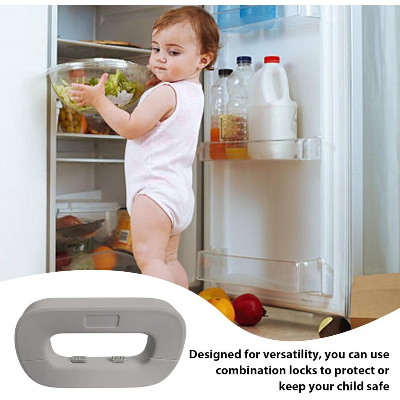Refrigerator Child Safety Lock,Kids Refrigerator Lock | Freezer Child Lock - Fridge Door Lock, Child Safety Lock for Cabinets,