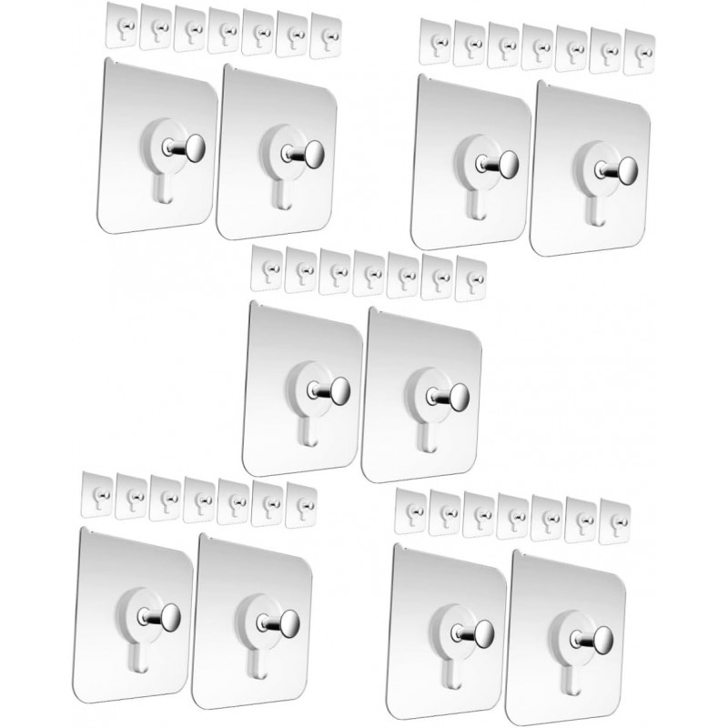 SEWACC Lot De 5 Adhésifs Pour Murs Extérieurs Pour Tableaux Muraux Auto-adhésifs Sans Danger Pour Objets Lourds 30 Pièces X 5