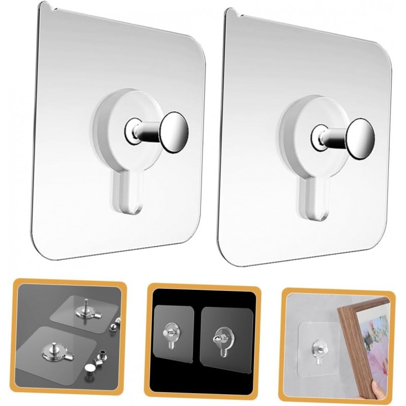 SEWACC Lot De 5 Adhésifs Pour Murs Extérieurs Pour Tableaux Muraux Auto-adhésifs Sans Danger Pour Objets Lourds 30 Pièces X 5