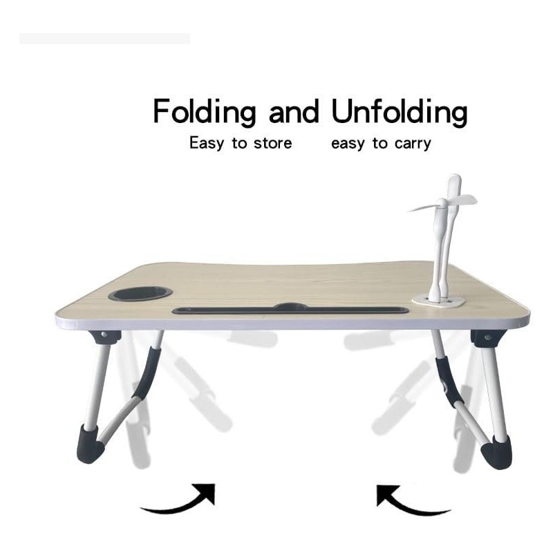 Iacob Laptop Bed Table Lap Standing Desk for Sofa Breakfast, Laptop Desk Folding Coffee Tray Notebook Stand Reading Holder for