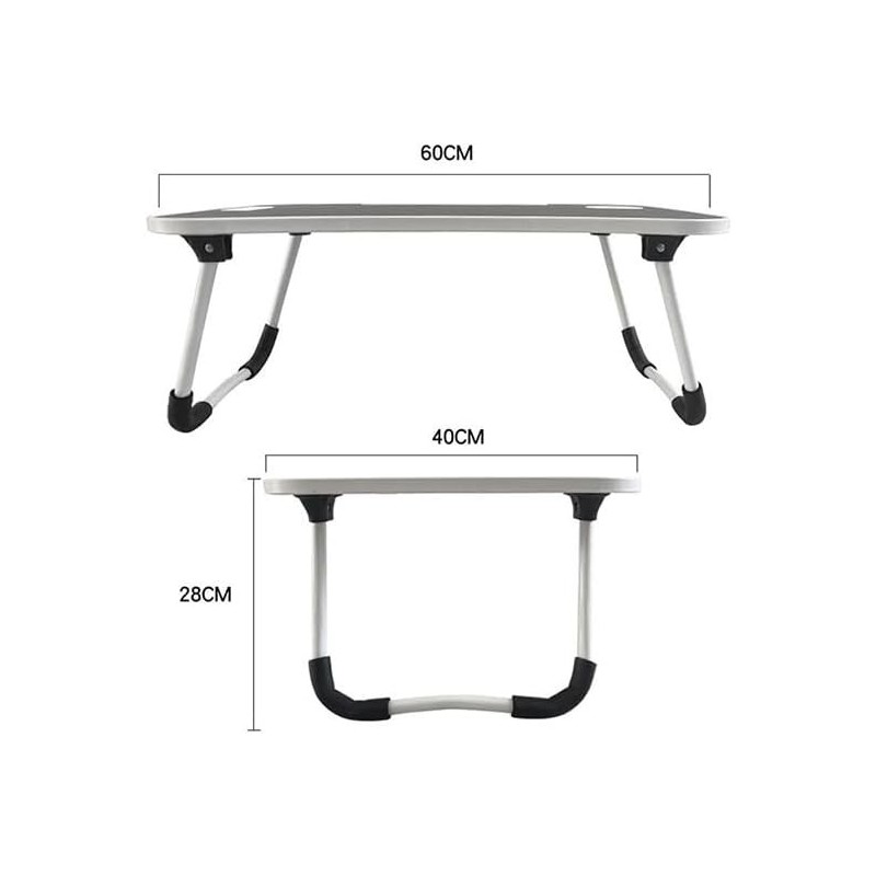 Iacob Laptop Bed Table Lap Standing Desk for Sofa Breakfast, Laptop Desk Folding Coffee Tray Notebook Stand Reading Holder for